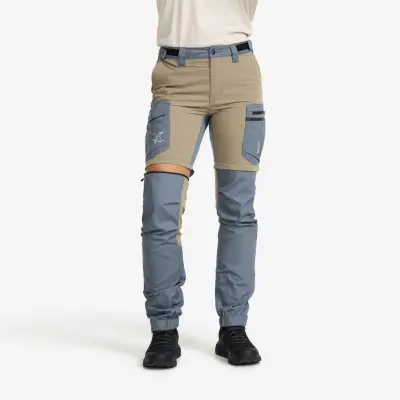 Rambler Lightweight Zip-off Pants Dam Stormy Weather/Brindle, Storlek:M