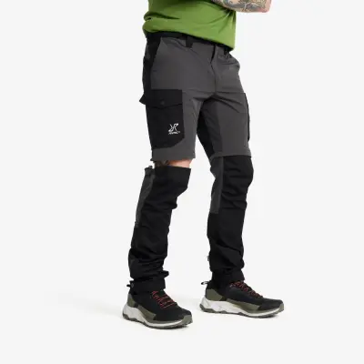 Rambler Lightweight Zip-off Pants Herr Anthracite/Black, Storlek:L