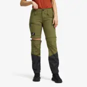 Range Pro Stretch Zip-off Pants - Dam - Burnt Olive/Anthracite, Storlek:S - Dam>Byxor>Zip-off Byxor