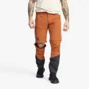 Range Pro Stretch Zip-off Pants - Herr - Teracotta Brown/Anthracite, Storlek:S - Byxor>Zip-off Byxor