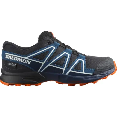 Salomon Junior Speedcross Waterproof Dark Navy/Dark Blue/Red Orange