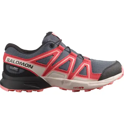 Salomon Junior Speedcross Waterproof Grisaille/Hushed Violet/Rouge Red