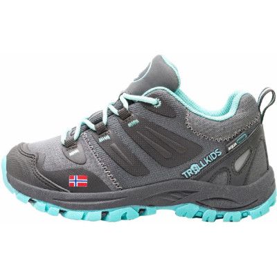 TROLLKIDS Rondane Hiker Low Shoes Kids Anthracite/Mint