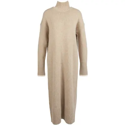 Barbour W's Winona Midi Knit Dress Light Fawn