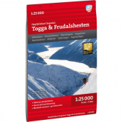 Høyfjellskart Sogndal: Togga og Frudalshesten 1:25.000 Nocolour