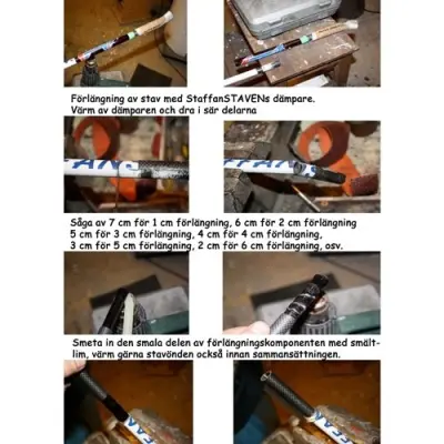 Staffanstaven Förlängningskit 8 Cm - Runda Stavar