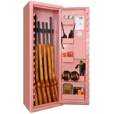 Scandinavian Safe SP66E Vapenskåp Rosa för 3-6 vapen med elkodlås + LED lampa