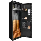 Scandinavian Safe SP8 Vapenskåp Svart för 5-8 vapen med nyckel + LED lampa