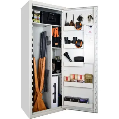 Scandinavian Safe SP88 Vapenskåp Vit för 8-16 vapen med nyckel