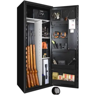 Scandinavian Safe SP88E Vapenskåp Svart för 8-16 vapen med elkodlås + LED lampa