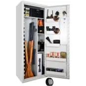 Scandinavian Safe SP88E Vapenskåp Vit för 8-16 vapen med elkodlås och brandbox