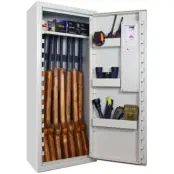 Scandinavian Safe SP8E Mini Vapenskåp Vit för 4-8 vapen med elkodlås