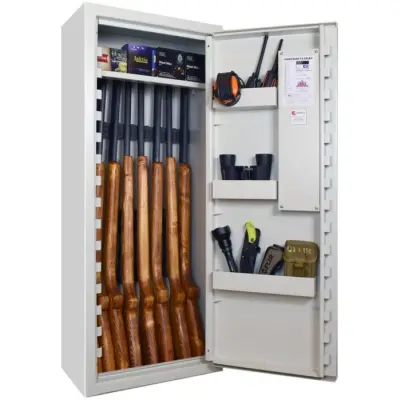 Scandinavian Safe SP8E Mini Vapenskåp Vit för 4-8 vapen med elkodlås