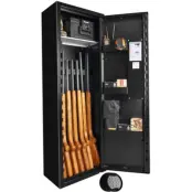 Scandinavian Safe SP8E Vapenskåp Svart för 5-8 vapen med elkodlås + LED lampa