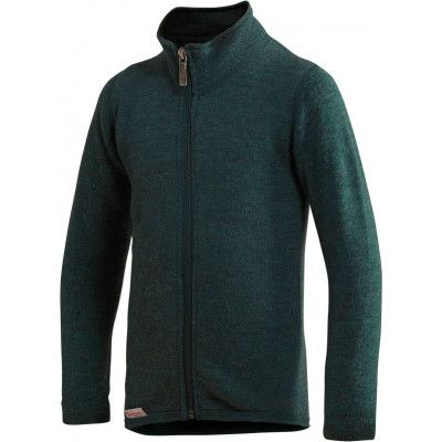 Woolpower Kids' Full Zip Jacket 400 Forest Green