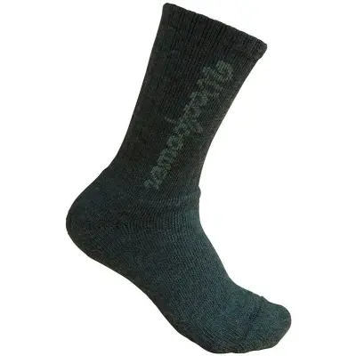 Woolpower Kids Socks Classic Logo 400 Forest Green