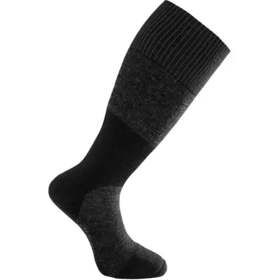 Woolpower Socks Skilled Knee High 400 Dark Grey/Black