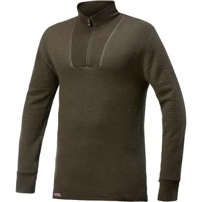 Woolpower Zip Turtleneck 400 Pine Green