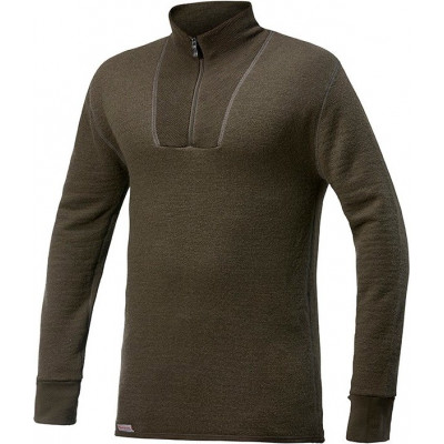 Woolpower Zip Turtleneck 400 Pine Green