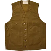 Filson M's Oil Tin Cloth Vest Dark Tan
